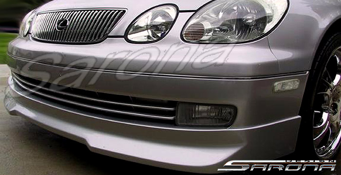 Custom Lexus GS300/400 Front Bumper Add-on  Sedan Front Add-on Lip (1998 - 2005) - $299.00 (Part #LX-001-FA)